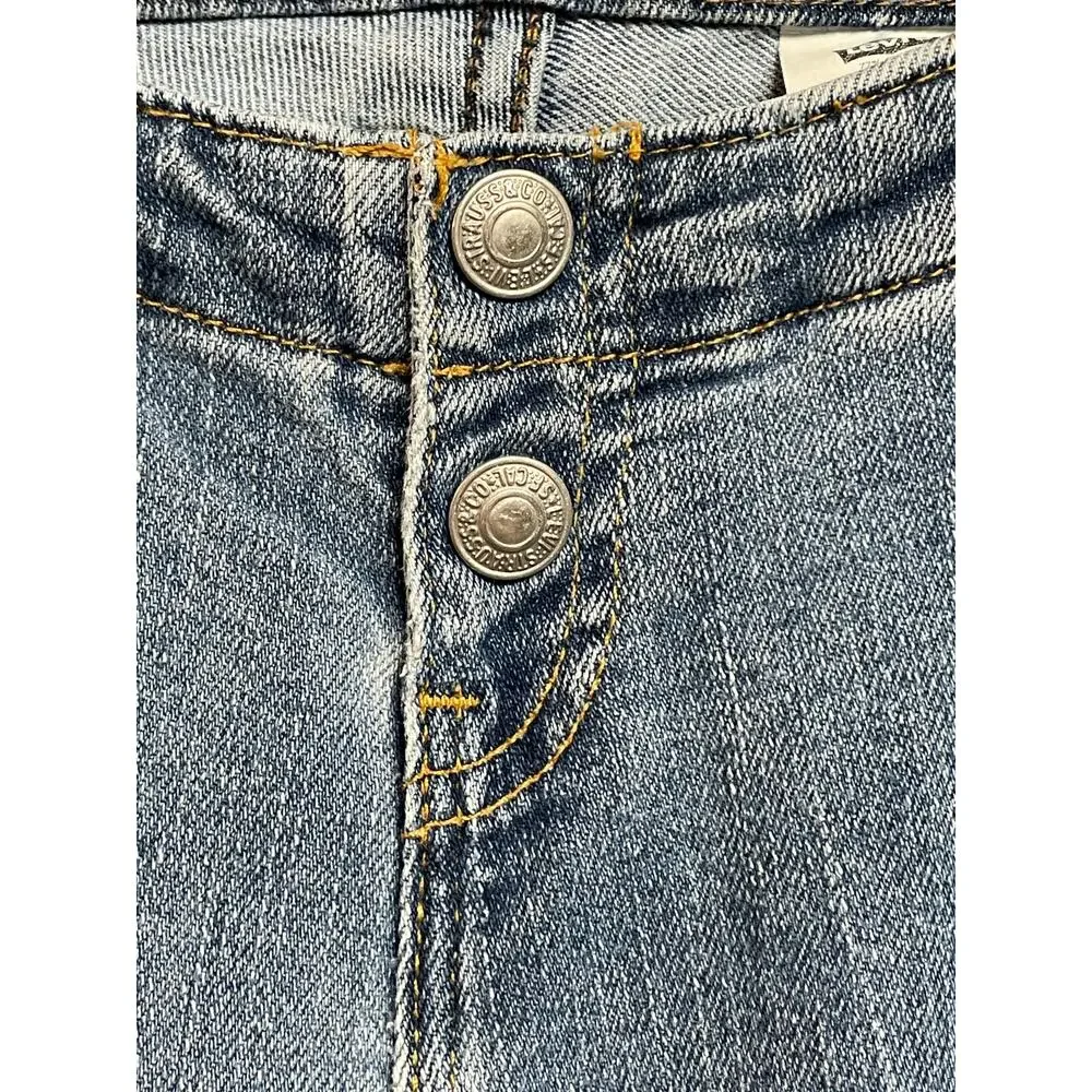 Vintage Levi's women's‎ juniors flare jeans 2 snap closure 2002 light denim blue